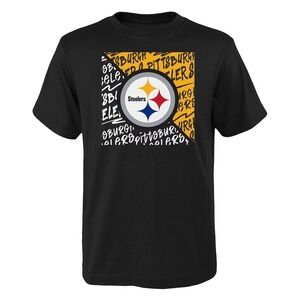 Youth Pittsburgh Steelers Black Divide T-Shirt